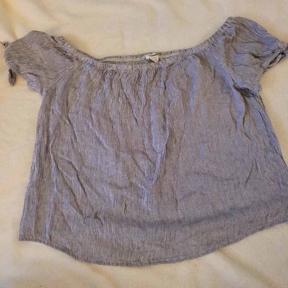Garage Pinstripe Women's Top - Size XS